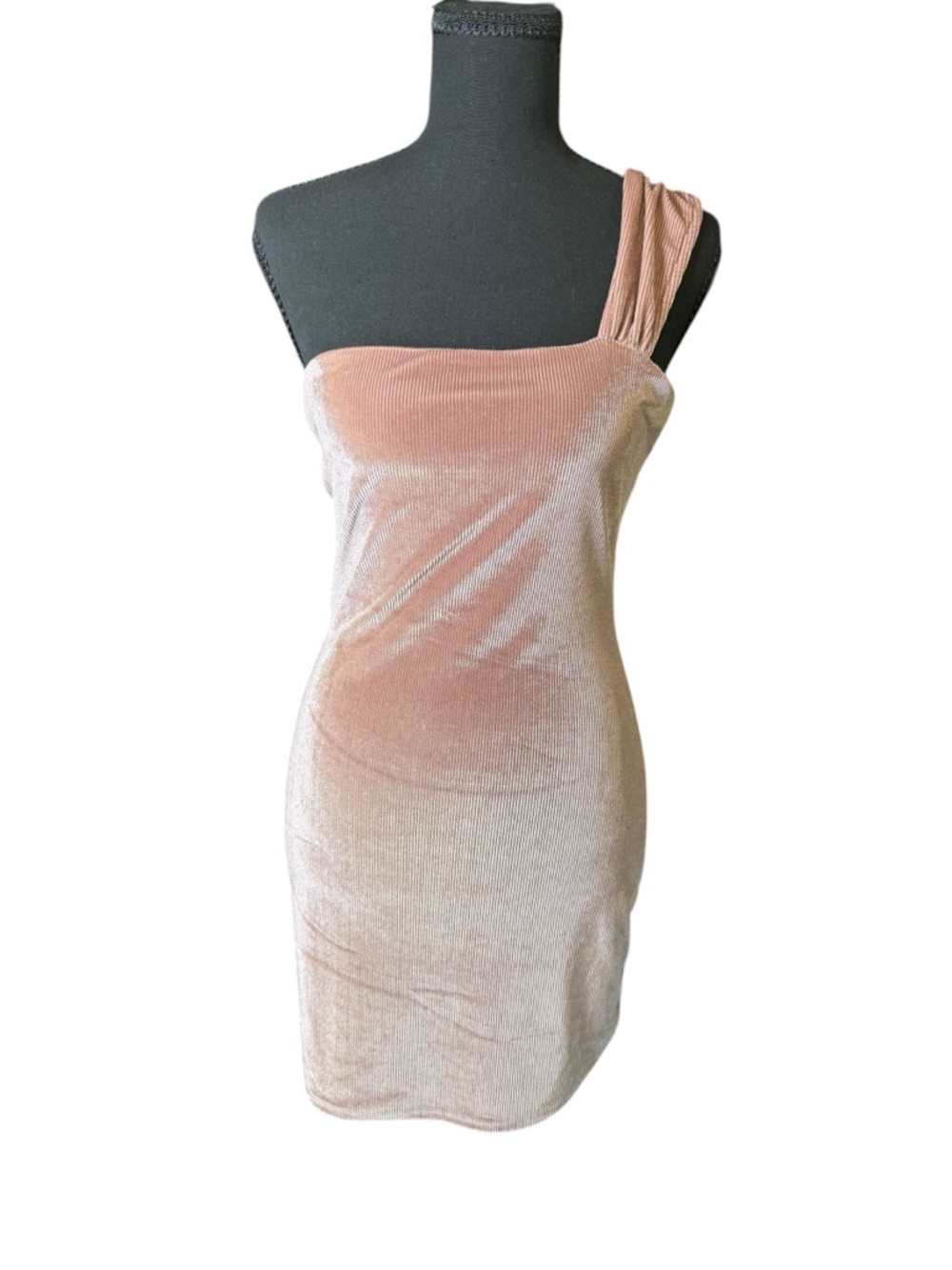 Privacy Please Erica Mauve Velvet One-Shoulder Mini Dress - Picture 3 of 7